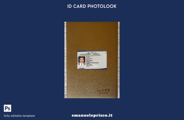 modello frontale photolook per carta d'identità diplomatica maltese in stile ver